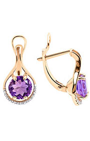 Серьги Aquamarine 4431825A-S-g-a