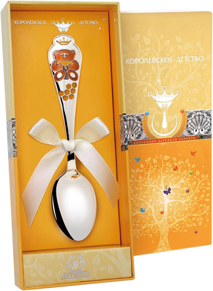 Детская ложка ''Мишка'' АргентА 442LZH05008
