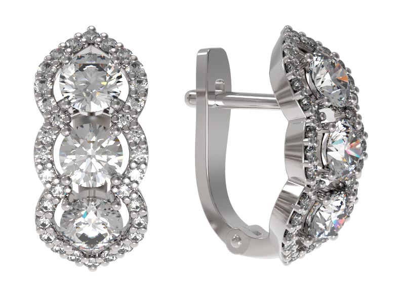 Серебряные серьги Арина 1035902-01110 с фианитами