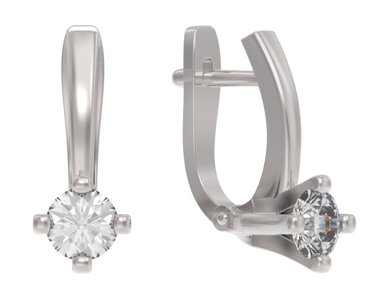 Серебряные серьги Арина 1035952-01210 с фианитами