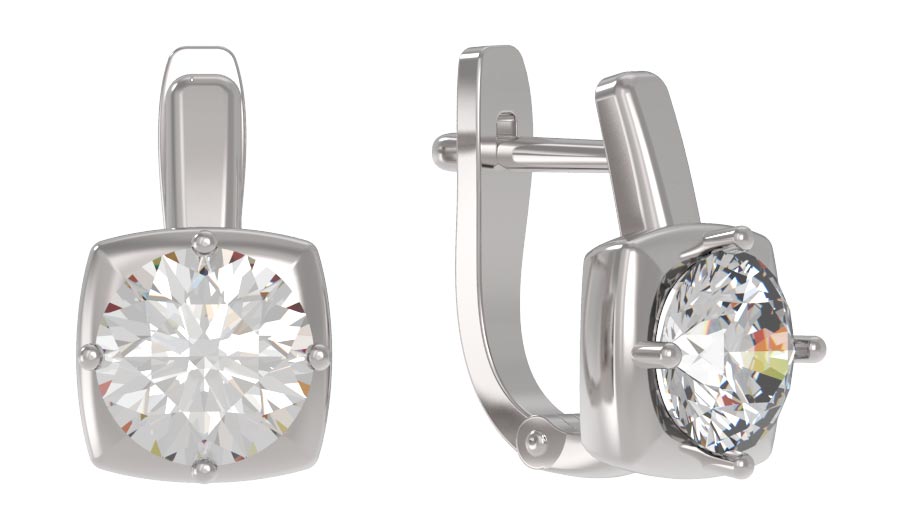 Серебряные серьги Арина 1038852-01210 с фианитами