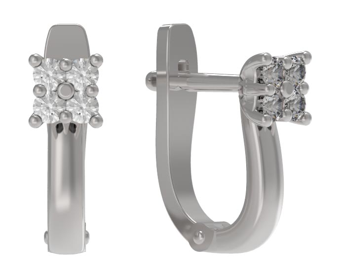 Серебряные серьги Арина 1038952-01110 c фианитами