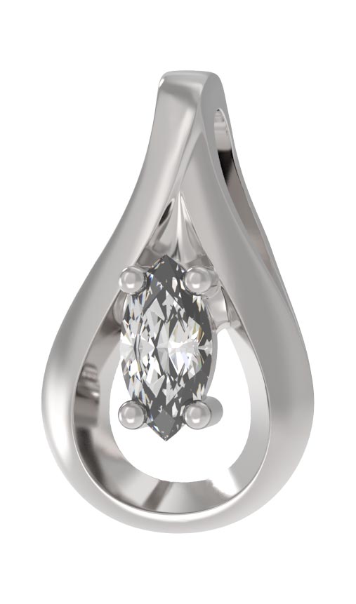 Серебряный кулон Арина 1039143-01110 c фианитом