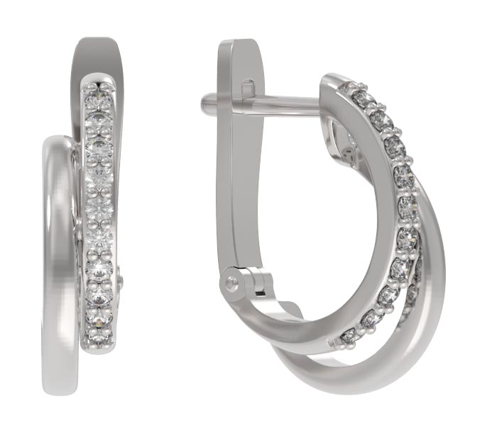 Серебряные серьги Арина 1039372-01110 c фианитами