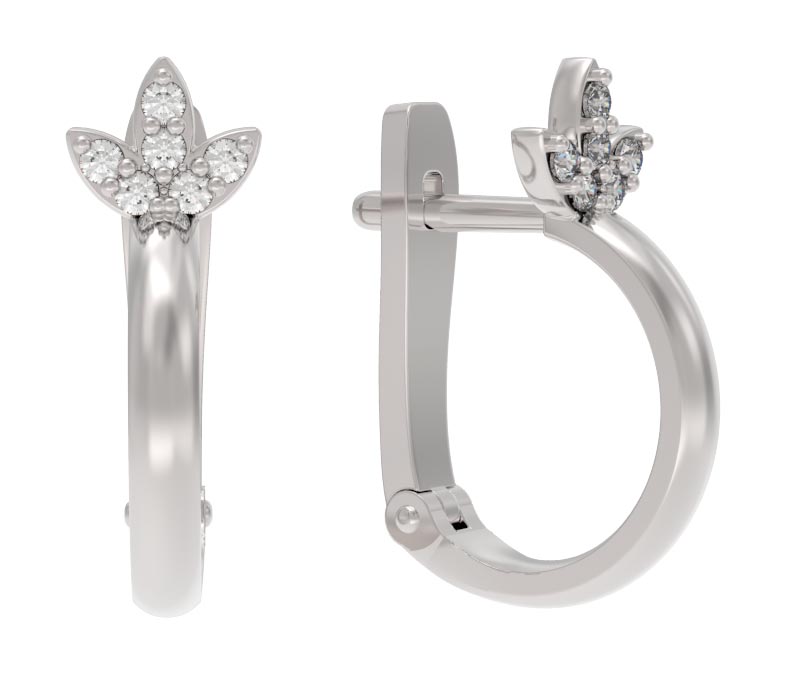 Серебряные серьги Арина 1039432-01110 с фианитами