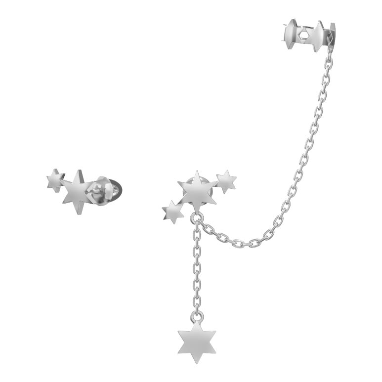 Серебряные серьги-каффы Арина 1043642-00000