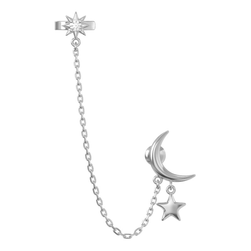 Серебряные одиночные серьги Арина 1043792-01110 c фианитом