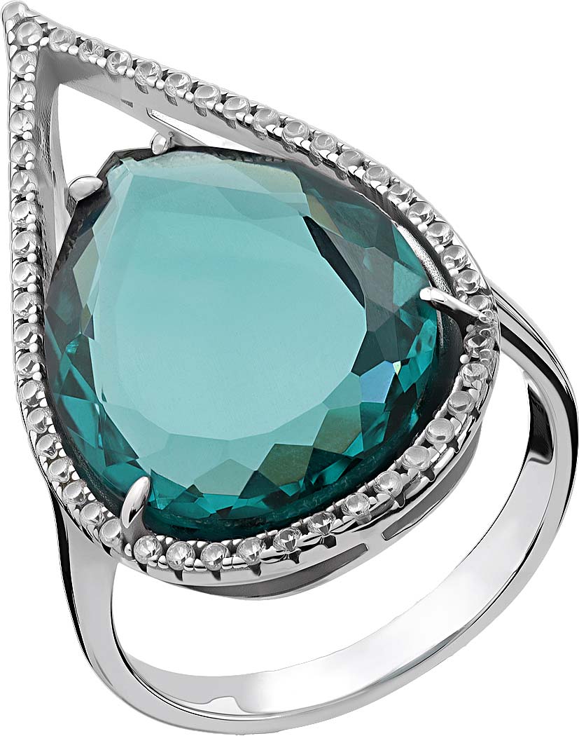 Женский серебряный перстень Art I Fact Jewellery 0126.0154-rings-izumrud-fianit с изумрудом, фианитом