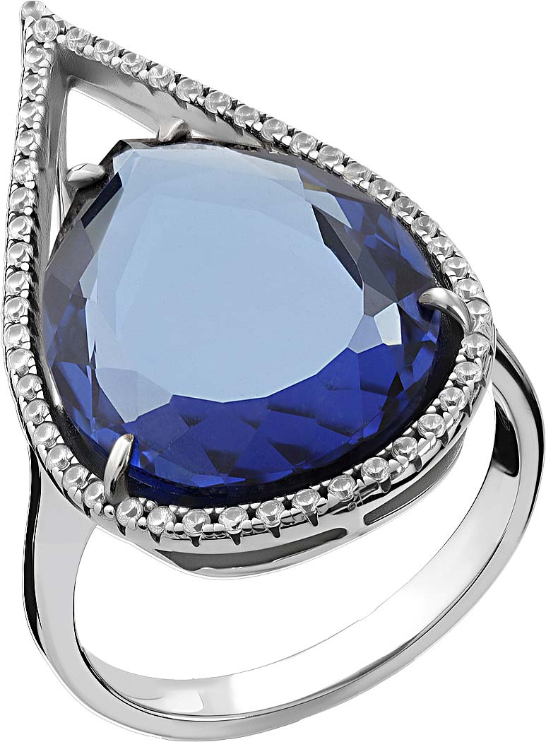 Женский серебряный перстень Art I Fact Jewellery 0126.0154-rings-sapfir-fianit с искусственным сапфиром, фианитом