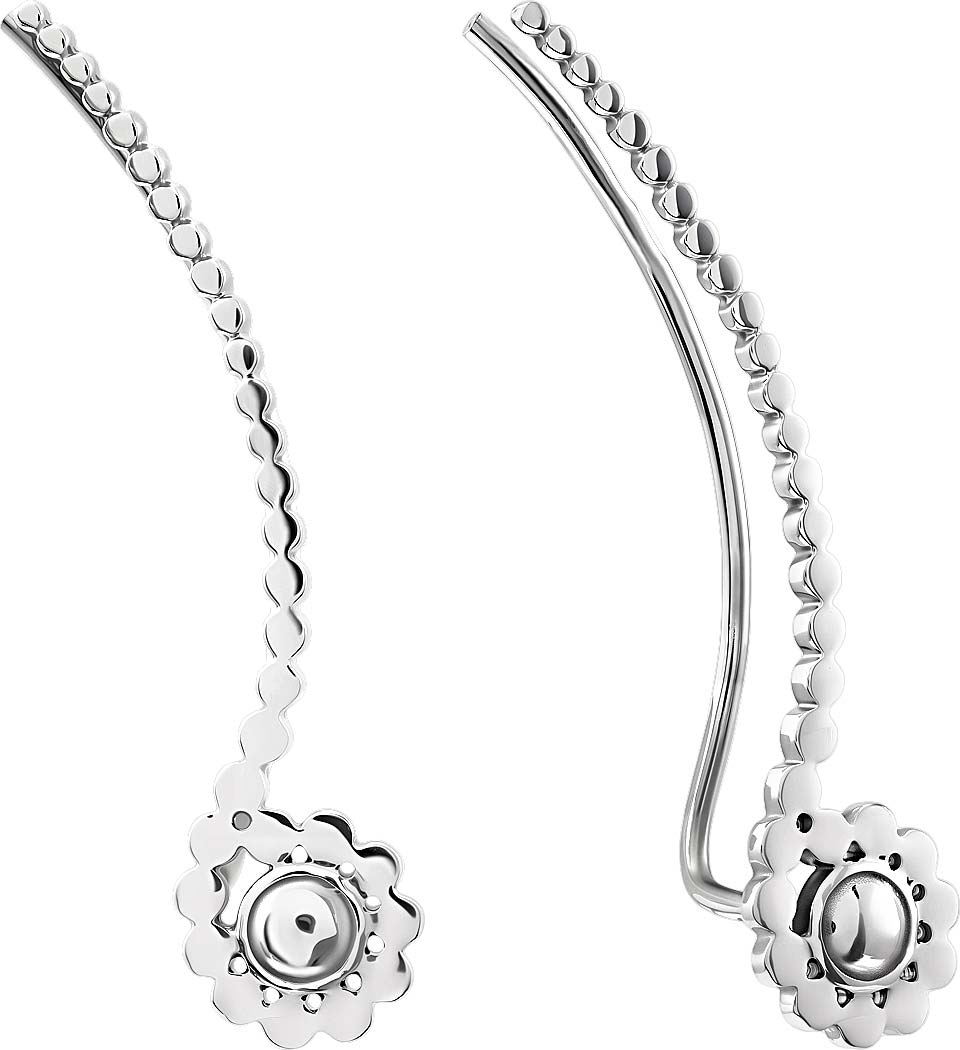 Серебряные серьги клаймберы Art I Fact Jewellery 0226.0293W-earrings