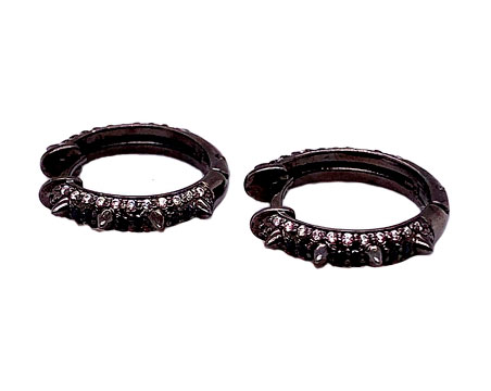 Серебряные серьги кольца Art I Fact Jewellery 0226.0304R-earrings-fianit с фианитами