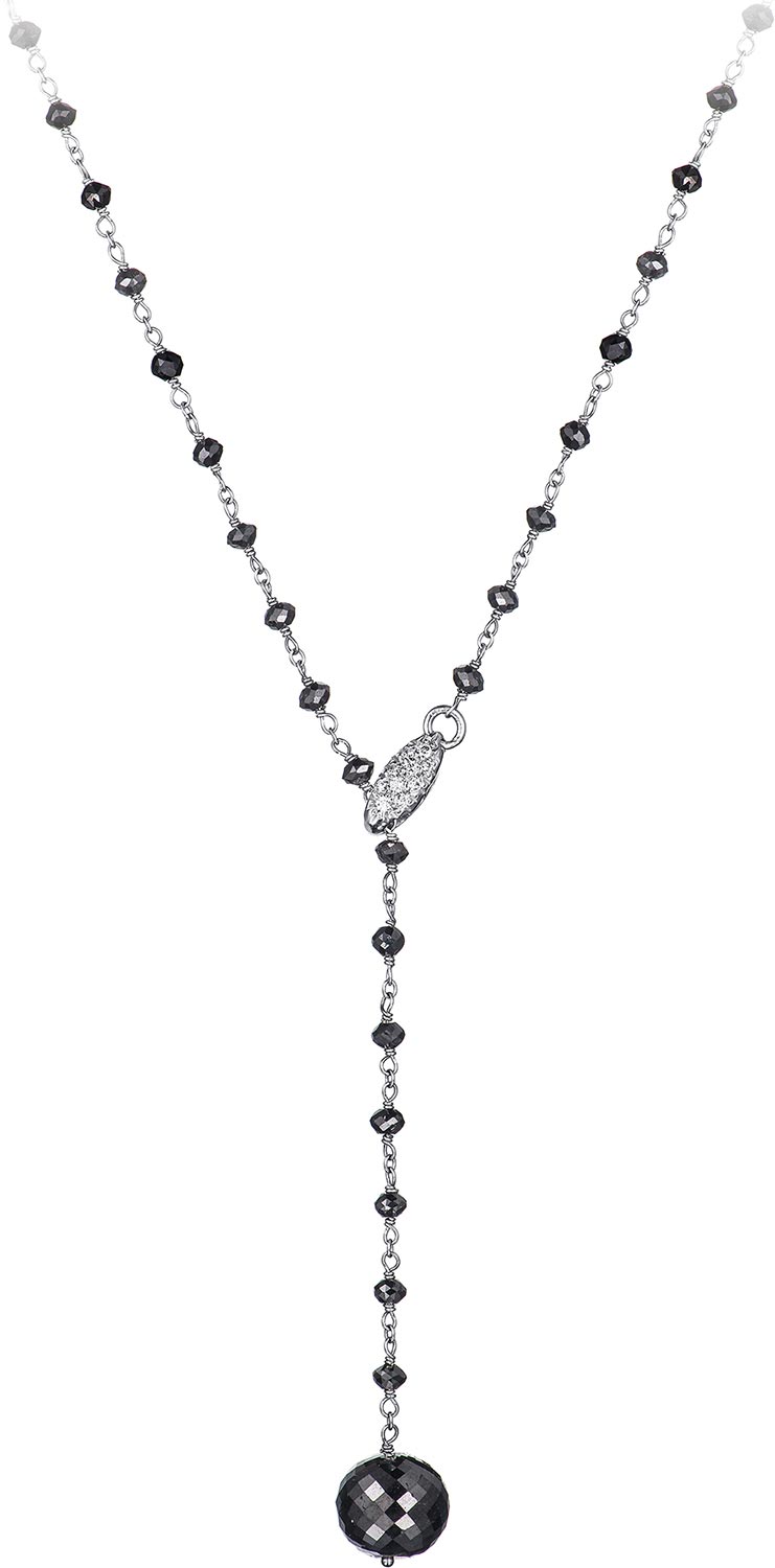 Сотуар из белого золота Art I Fact Jewellery 0403.0231-necklace-brilliant с черными бриллиантами