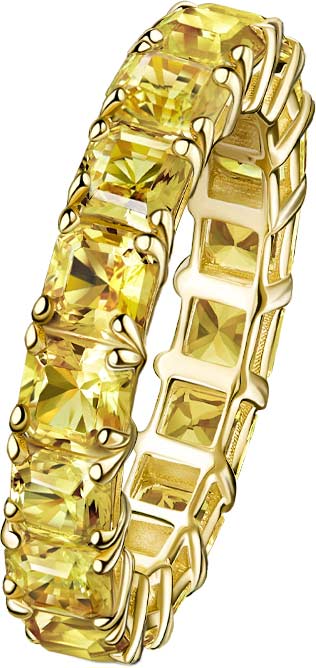 Золотое кольцо ArtAuro 1091-2/4-4-4_au с желтыми сапфирами