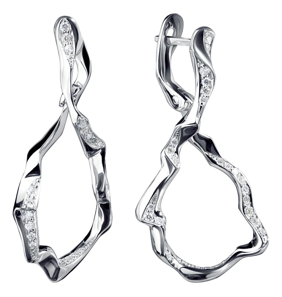 Серьги из белого золота ArtAuro 2690-1/1_au с бриллиантами