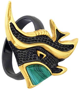 Серебряное кольцо Балтзолото АртСтудио 71711098-bz c малахитом