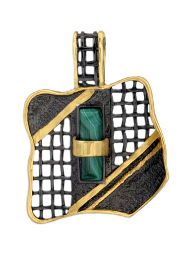Серебряный кулон Балтзолото АртСтудио 73711052-bz с малахитом