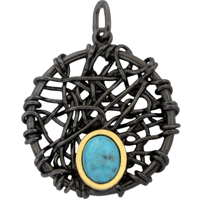 Серебряный кулон Балтзолото АртСтудио 73751059-bz c бирюзой