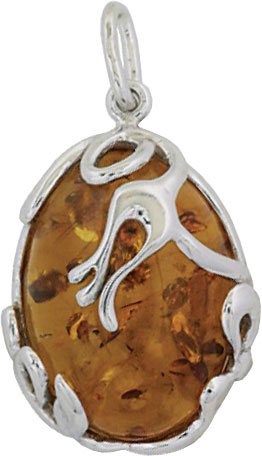 Серебряный кулон Балтзолото АртСтудио 83160070-bz c янтарем