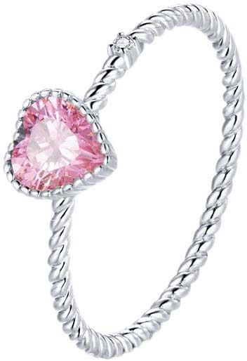 Серебряное кольцо Bamoer BSR157-ucenka c фианитом