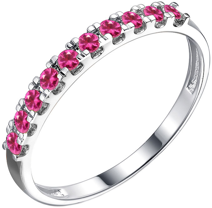 Кольцо из белого золота Bellissima Tentazione K/113-207/24 с розовыми топазами
