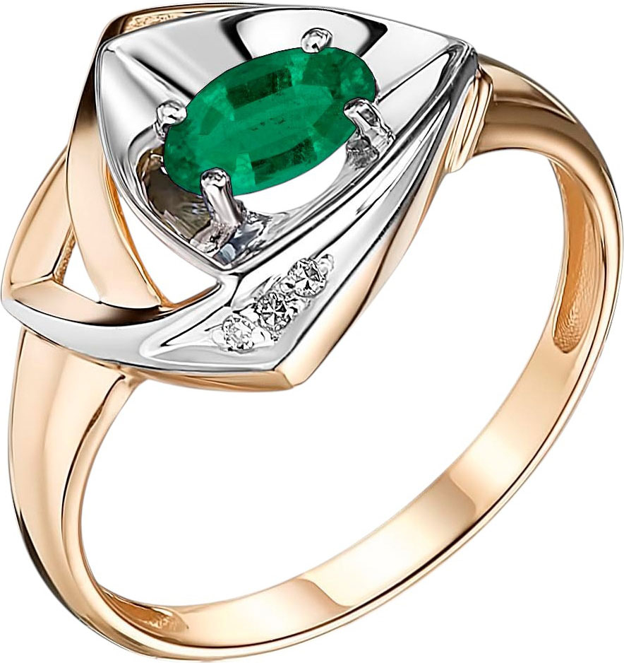 Золотое кольцо Bellissima Tentazione K/222-123 с бриллиантами, изумрудом