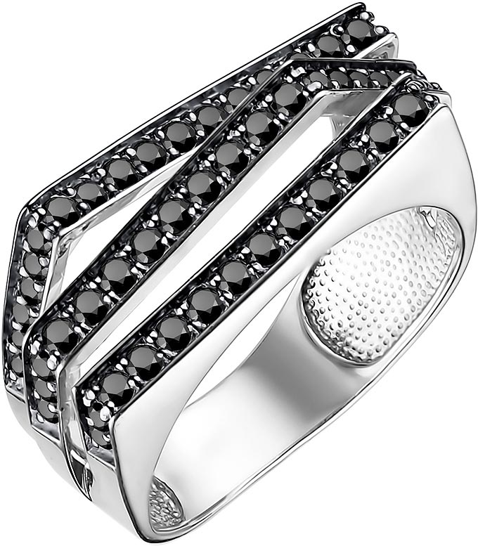Кольцо из белого золота Bellissima Tentazione K/427-205 с черными бриллиантами