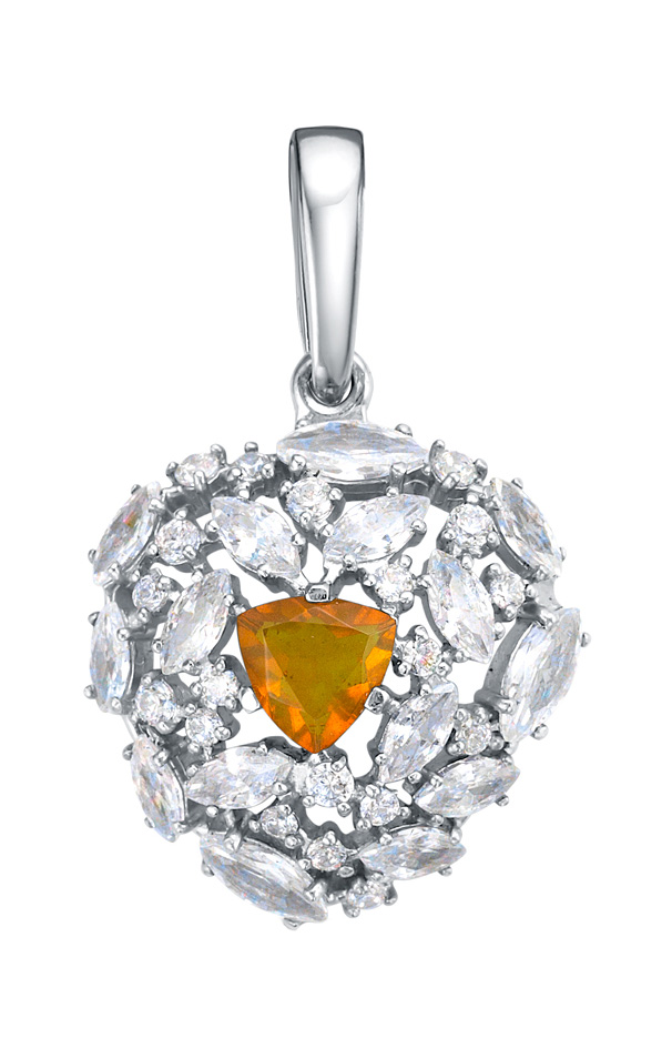 Серебряная подвеска Bellissima Tentazione P/320/Ag-617/54 с опалом, фианитами
