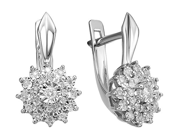 Серьги из белого золота Bellissima Tentazione S/255-220 с бриллиантами