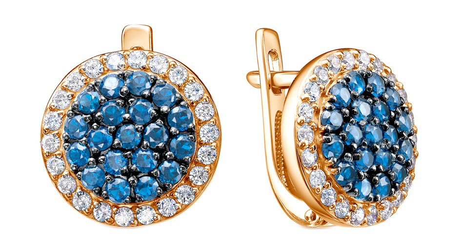 Серебряные серьги круглые Bellissima Tentazione S/280/Ag-610/95POZ с фианитами