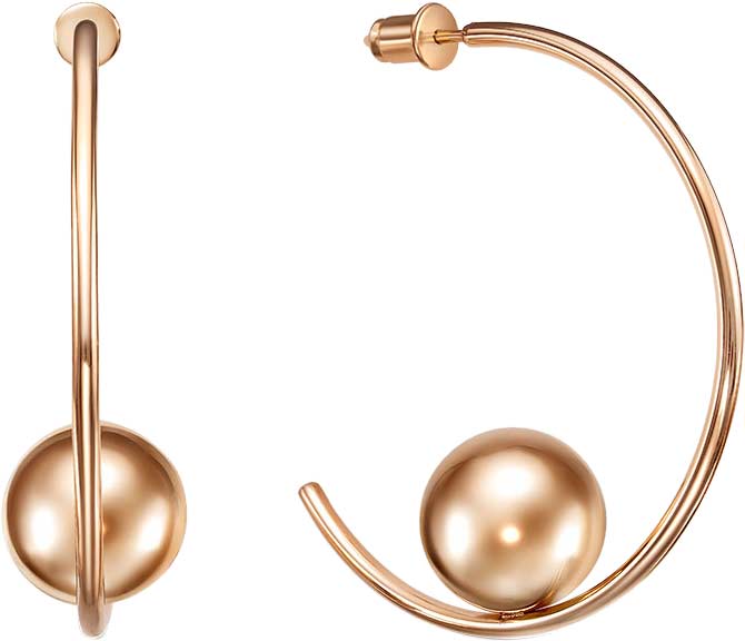 Золотые серьги полукольца BERGER 050203.