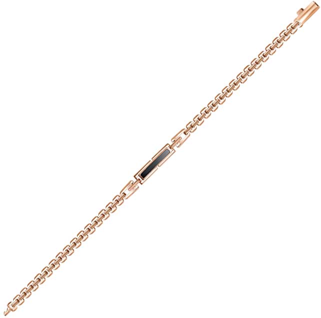 Мужской золотой глидерный браслет BERGER 070466. с ониксами