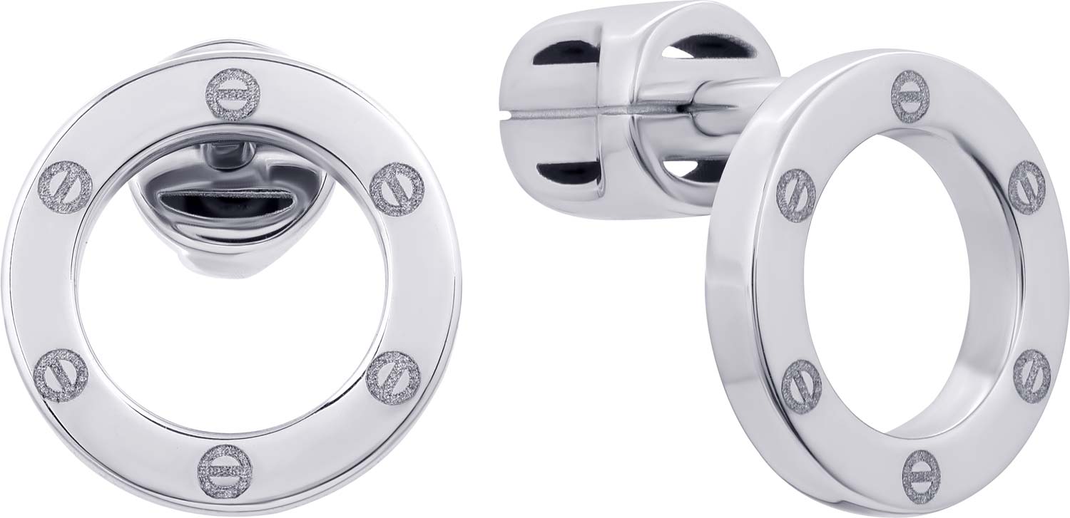 Серьги пусеты-гвоздики из белого золота BERGER B050176
