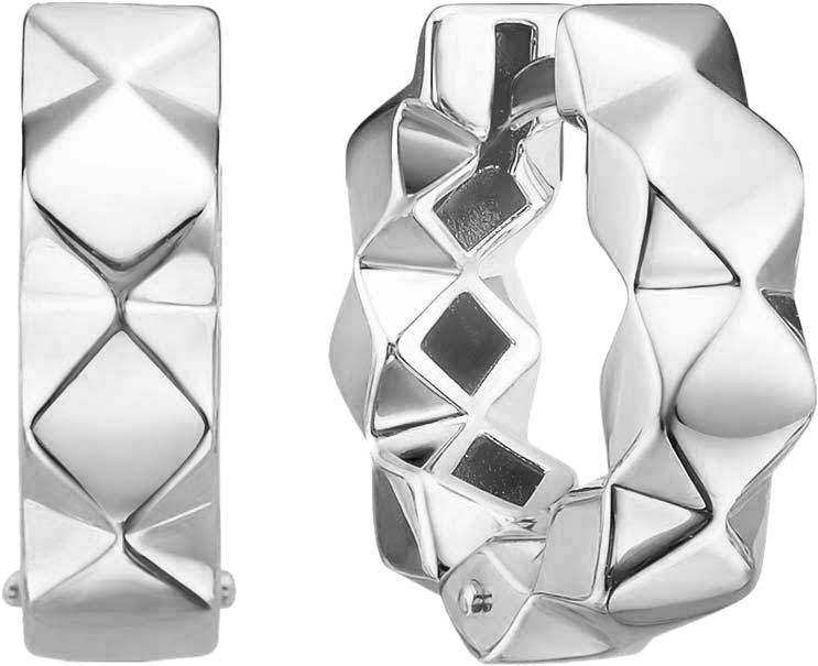 Серьги хаггисы из белого золота BERGER B120913