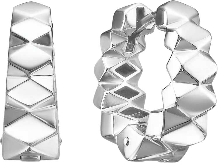 Серьги хаггисы из белого золота BERGER B120915