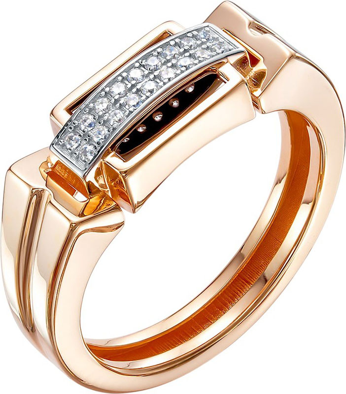 Женский золотой перстень BERGER BR111066 с бриллиантами, ониксом