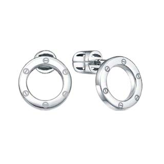 Серьги пусеты-гвоздики из белого золота BERGER B050176