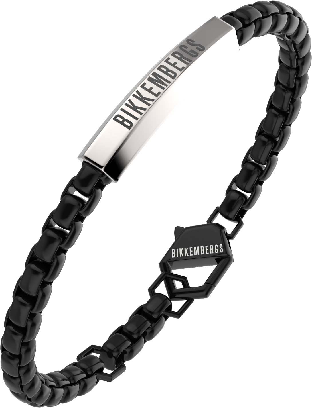 Мужской стальной браслет цепь Bikkembergs BOLB03BW с бриллиантом