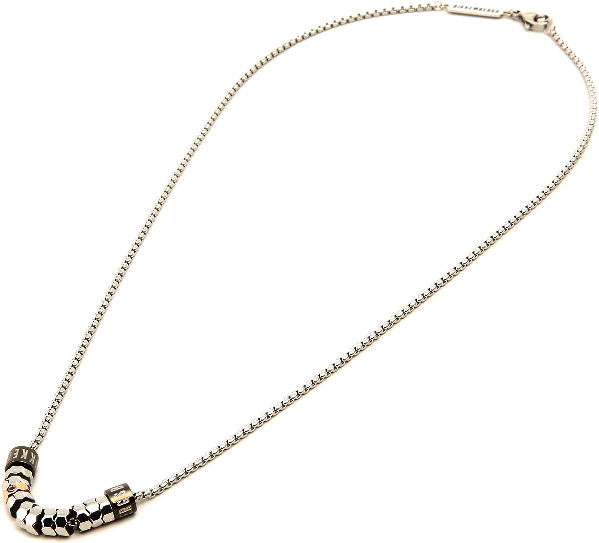 Мужская стальная подвеска Bikkembergs GEOP02WB с бриллиантами