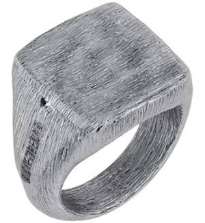 Мужская стальная печатка перстень Bikkembergs HAR01WV с искусственным зеленым бриллиантом