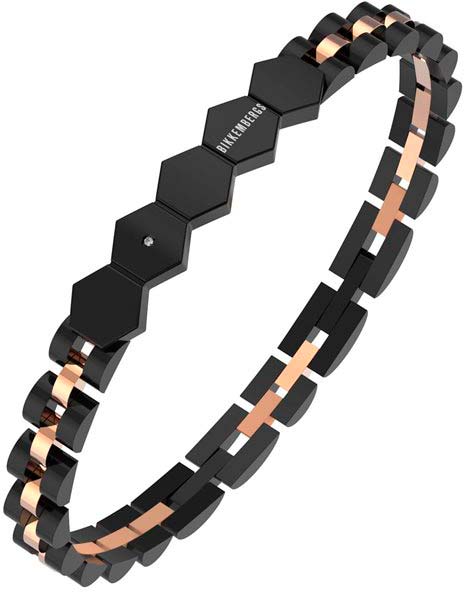 Мужской стальной браслет Bikkembergs RECB02BR с искусственным бриллиантом