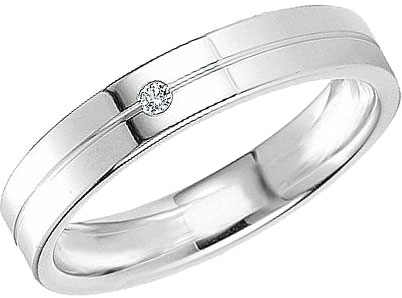 Обручальное кольцо из белого золота Breuning 48/04027 с бриллиантом