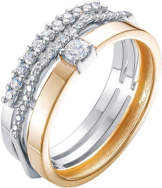 Золотое наборное кольцо Brilliant Style Jewelry 4156-11001-1 с бриллиантами
