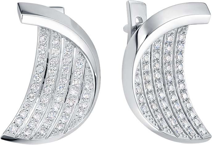 Золотые серьги Brilliant Style Jewelry 4284-21001 c бриллиантом