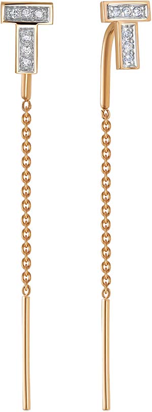 Золотые серьги Brilliant Style Jewelry 4319-210 c бриллиантом