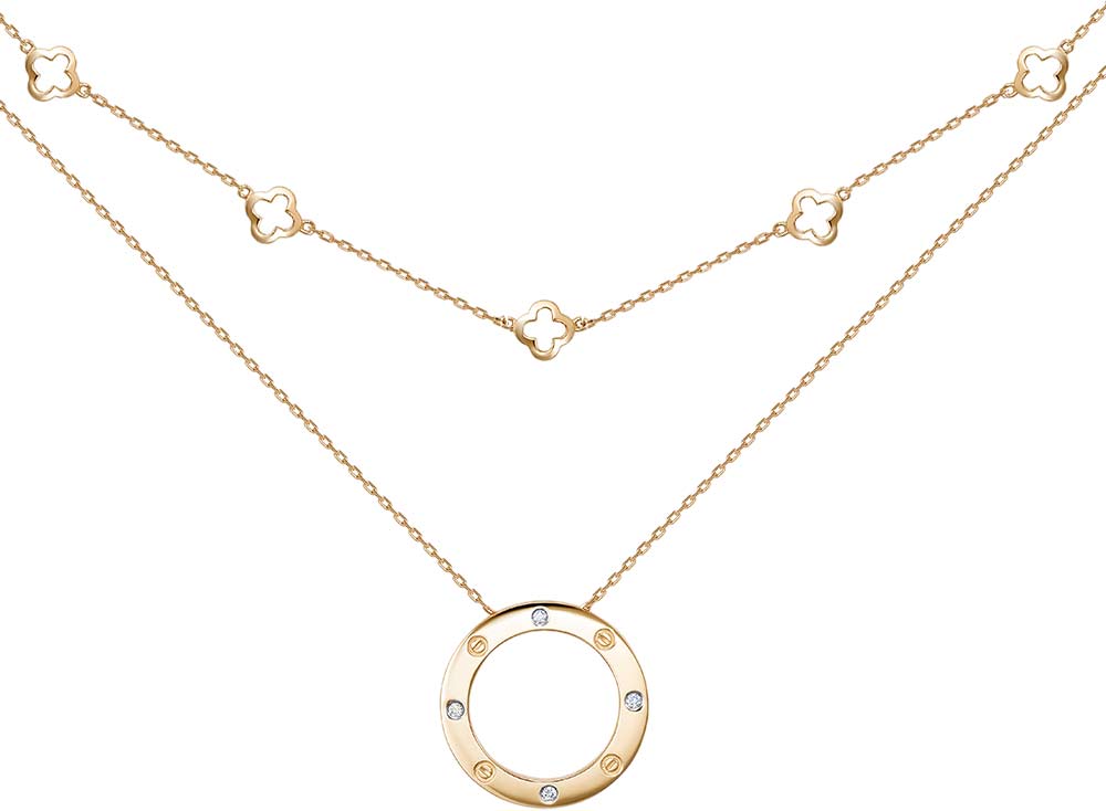 Золотое колье Brilliant Style Jewelry 4455-510 c бриллиантом