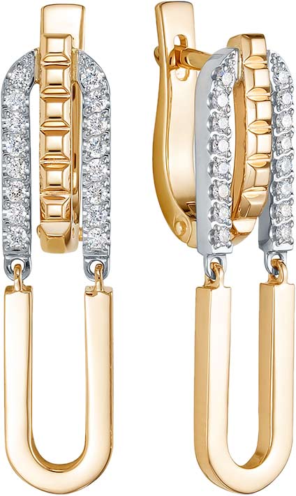 Золотые серьги Brilliant Style Jewelry 4534-210 c бриллиантом