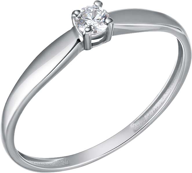 Помолвочное кольцо из белого золота BUBLIK JEWELRY BR1000871010W с выращенным бриллиантом