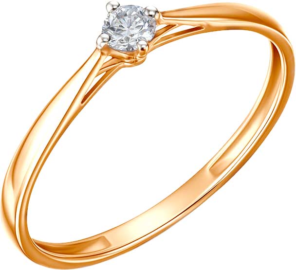 Золотое помолвочное кольцо BUBLIK JEWELRY BR1000921010 с выращенным бриллиантом