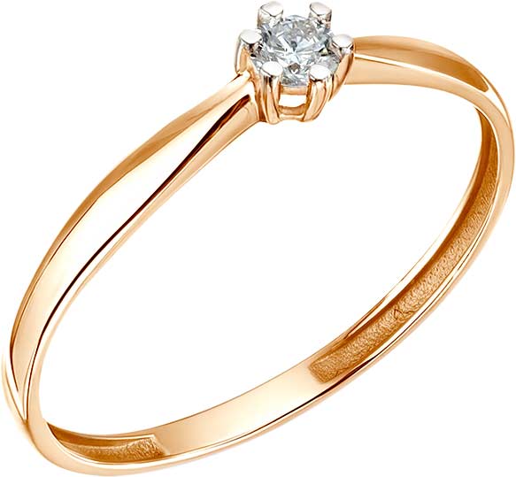 Золотое помолвочное кольцо BUBLIK JEWELRY BR1000931010 с выращенным бриллиантом