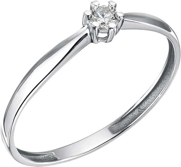 Помолвочное кольцо из белого золота BUBLIK JEWELRY BR1000931010W с выращенным бриллиантом